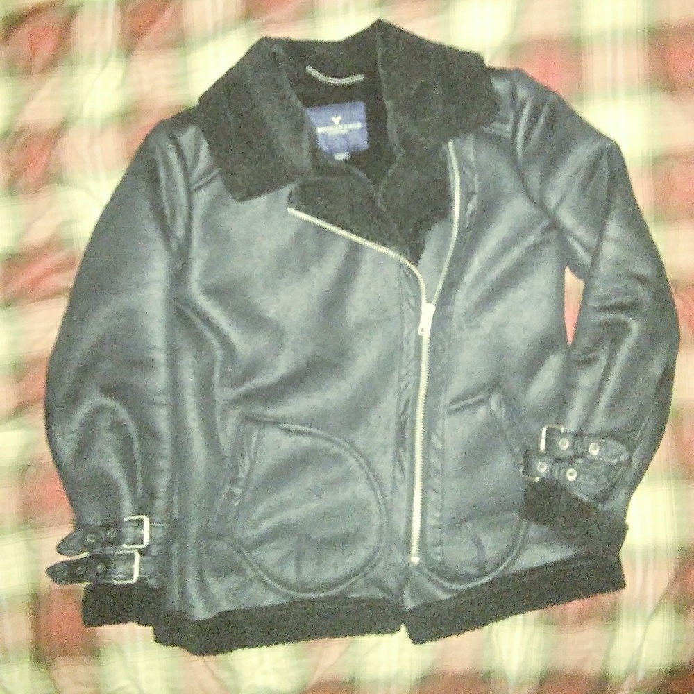 AEO Sherpa lined moto jacket